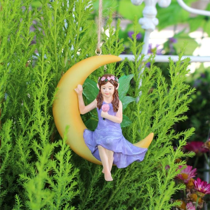 Resin Elf Sculptures Realistic Swing Figurines for Home and Outdoor Garden Patios Decors