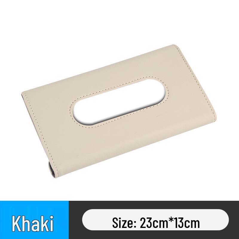 Diamond-Inlaid Leather Car Tissue Box Visor & Seat Back Holder