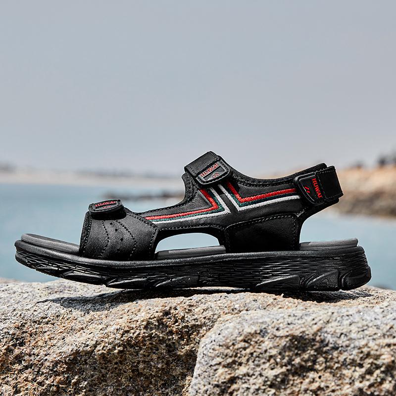 38-46 Summer Men's Leather Outdoor Sport Sandals  Casual Non-Slip Beach Sandals for Men