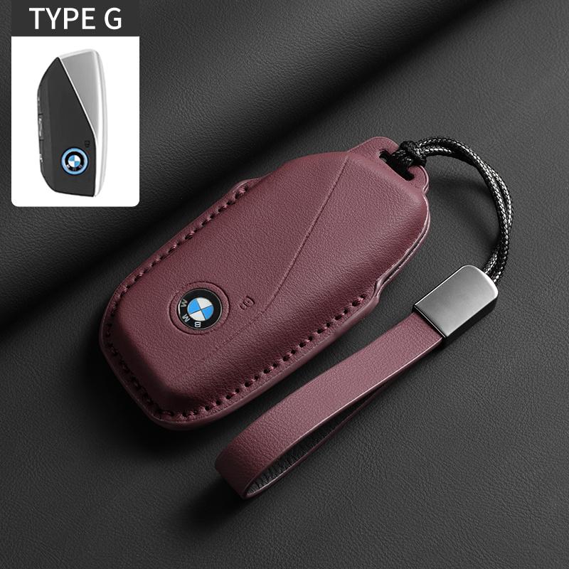 Heiß 2025 Mode Vollklapp Leder Auto Schlüsselhülle Schlüsselanhänger Schlüssel Schutzhülle Für BMW 7er Serie G07 G09 G70 G81 XM U06 M3 2023 X1 X7 iX i7 I2