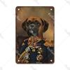 Metal Sign Gentleman Dog Wall Decor, Vintage Tin Plate for Living Room 20x30 cm