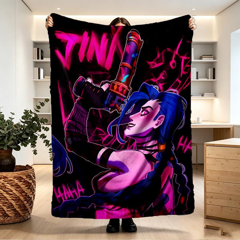 Jinx Print Blanket - Soft & Comfortable, for Bedroom, Travel, Sofa, Home Decoration - Birthday Christmas Gift for Friend