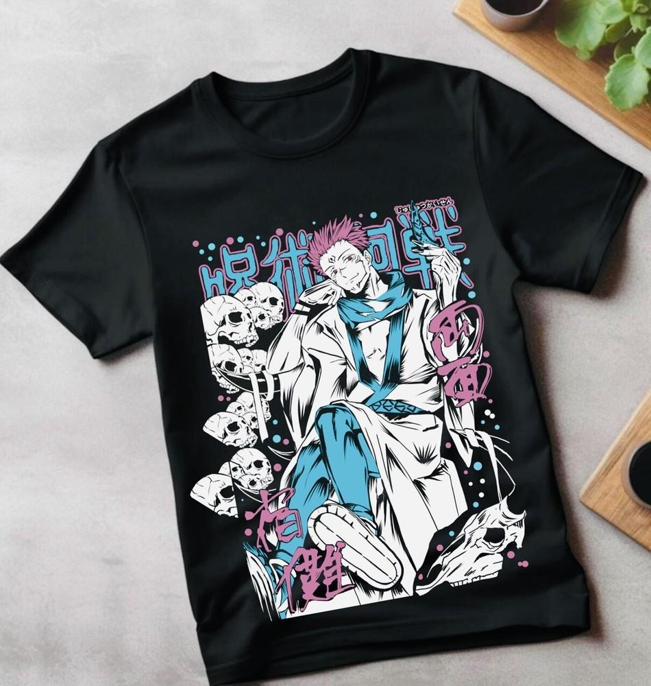 

Футболка Сугуру Гето Футболка Дзюдзюцу Кайсен Гето jjk Аниме Черная футболка Все размеры 2XL