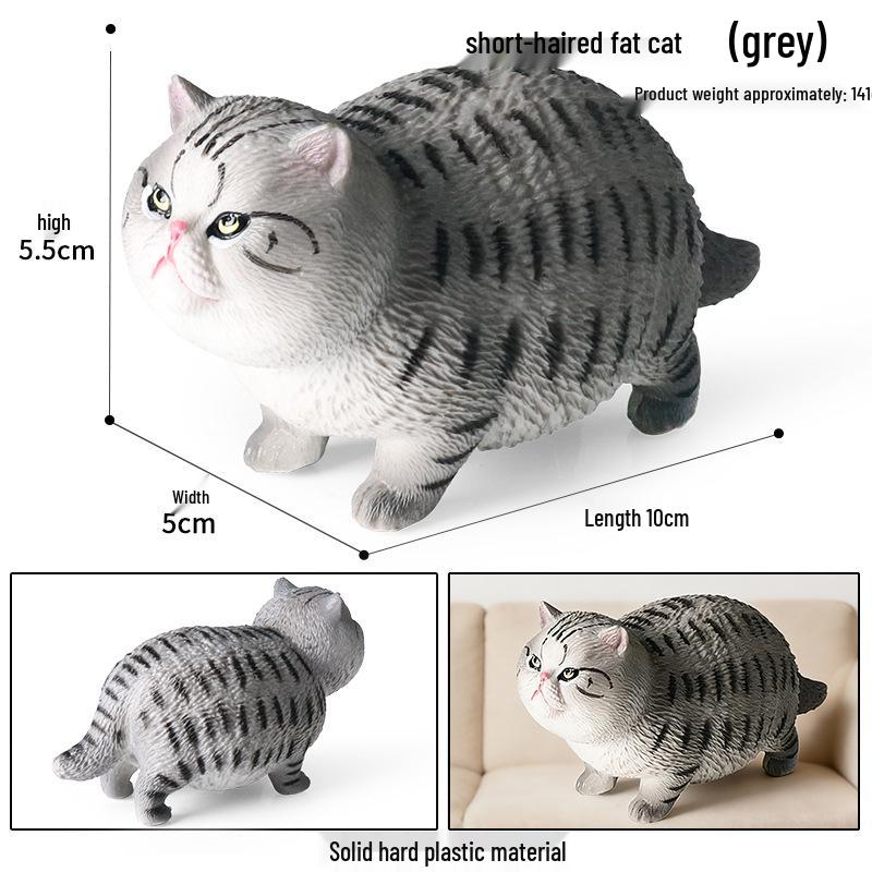 Реалистичная игрушка-кот Британская короткошерстная трехцветная - Толстая оранжевая модель Гарфилда, Детский познавательный подарок-украшение