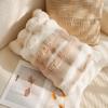 30x50/45x45CM Cute Sheep Throw Pillow Cover Simple Brown Cartoon Stamping Waist Cushion Cover Decor Home Decorative Pillowcase