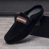 Men's Mules Lightweight Suede Casual Shoes New Men Lazy Leisure Breathable Half Support Slippers Slip On Walking Shoes Moccasin