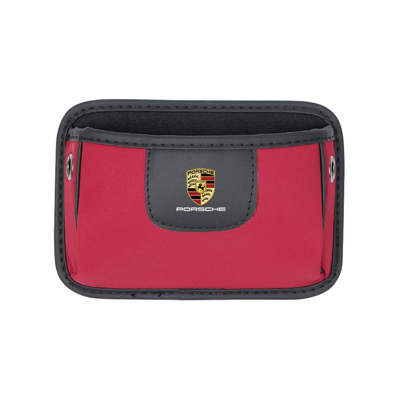 

Car Small Stuff Storage Pocket Leather Organizer Bag For Porsche Cayenne Panamera Macan 911 718 Taycan Boxster Cayman 918 Pajun