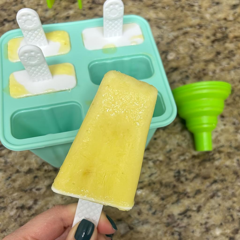 Ice Pop Mould Silicone Ice Pop Model Ice Pop Model Reusable Easy Release Ice Pop Maker (with Funnel, Brush)
