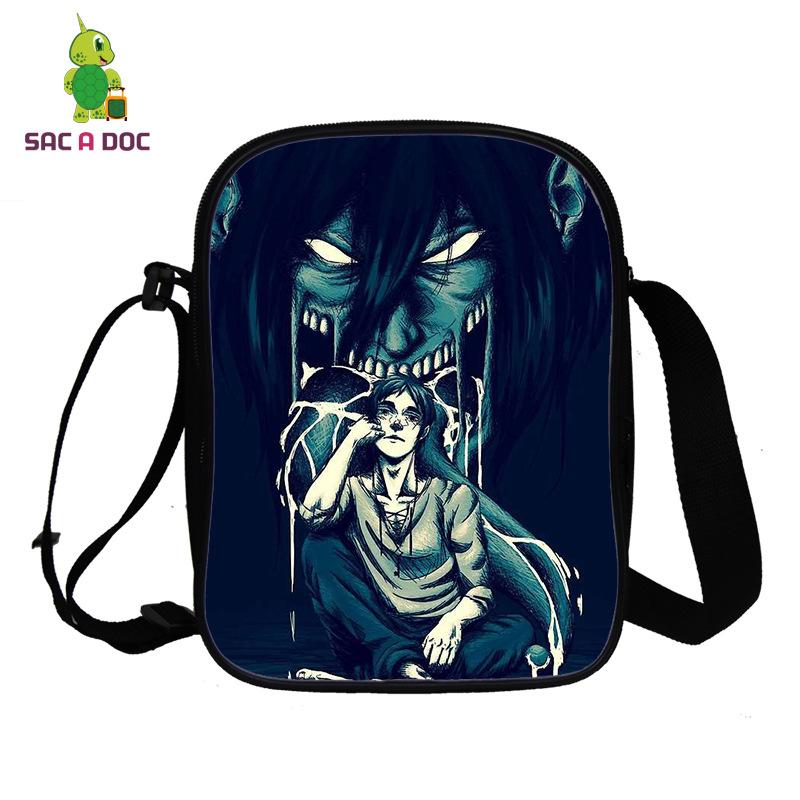 New Anime Attack on Titan Giant Shoulder Bag Full Color 3D Printed Messenger Bag