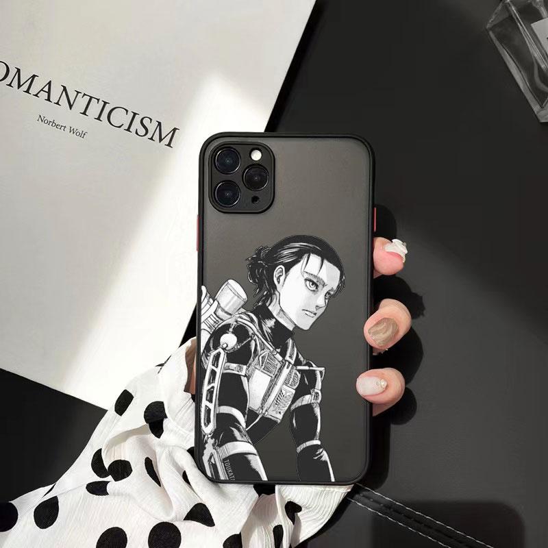 

Чохли для телефонів Аніме Атака титанів для iphone 11 12 13 Pro Max 6s 7 8 Plus X XS MAX XR Розкішна жорстка матова задня протиударна кришка iPhone 12 Mini