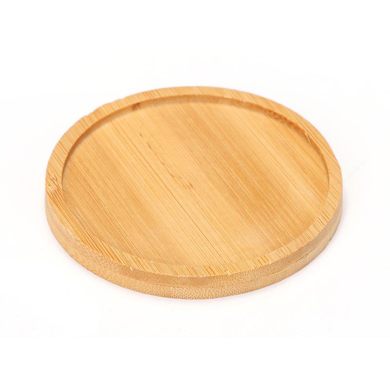 Round Bamboo‑Wood Coaster Blanks, DIY Mosaic Succulent Base Tray, Unfinished Wooden Craft Coaster for Handmade Project