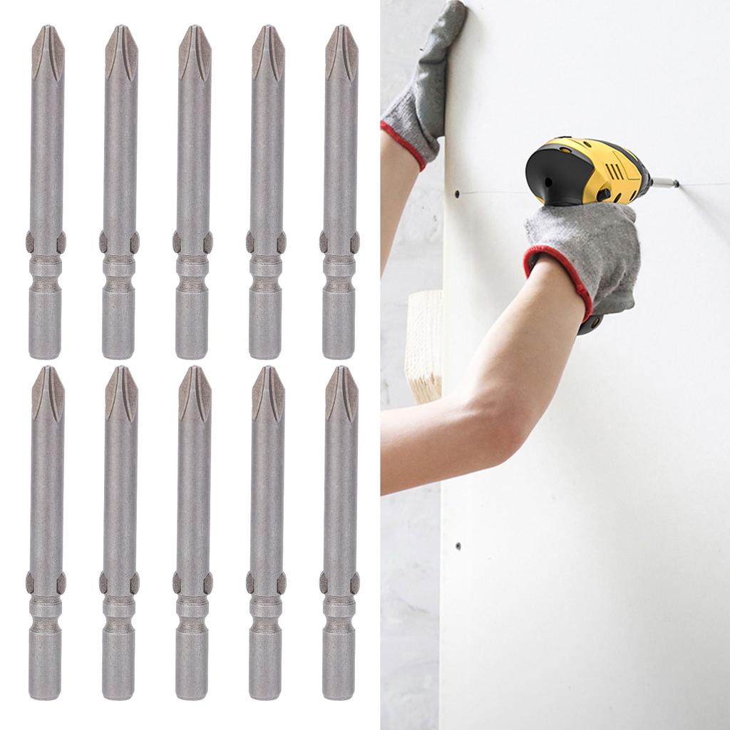 10pcs 6mm Electric Screwdriver Bits S2 Alloy Steel Cross Magnetic Screwdriver Bits Set 802