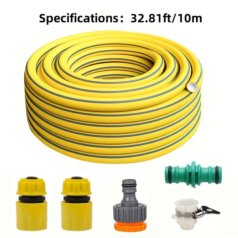 10/20/30m Heavy-Duty Rubber Garden Hose - Scratch & Wear Resistant, Leak-Proof, All-Season for Home, Balcony & Car Washing