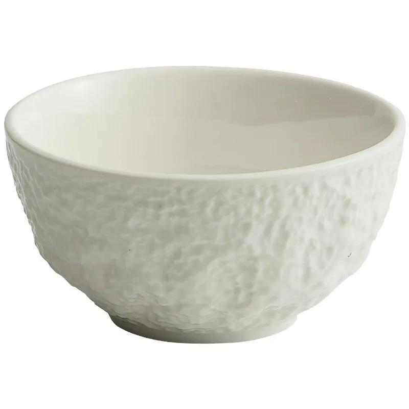 Creative Rice Bowl for Home Use 2023 New High Grade Cutlery Ceramic Bowl Spoon Single 4.5-inch Dining Bowl