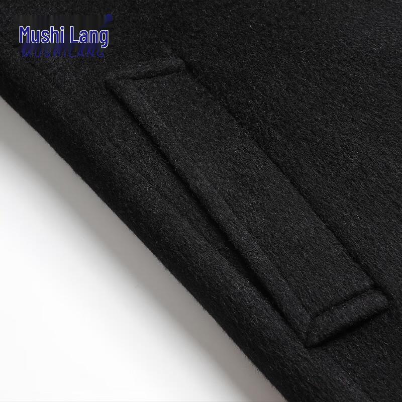 Men's Cashmere & Goose Down Lined Wool Blend Business Overcoat