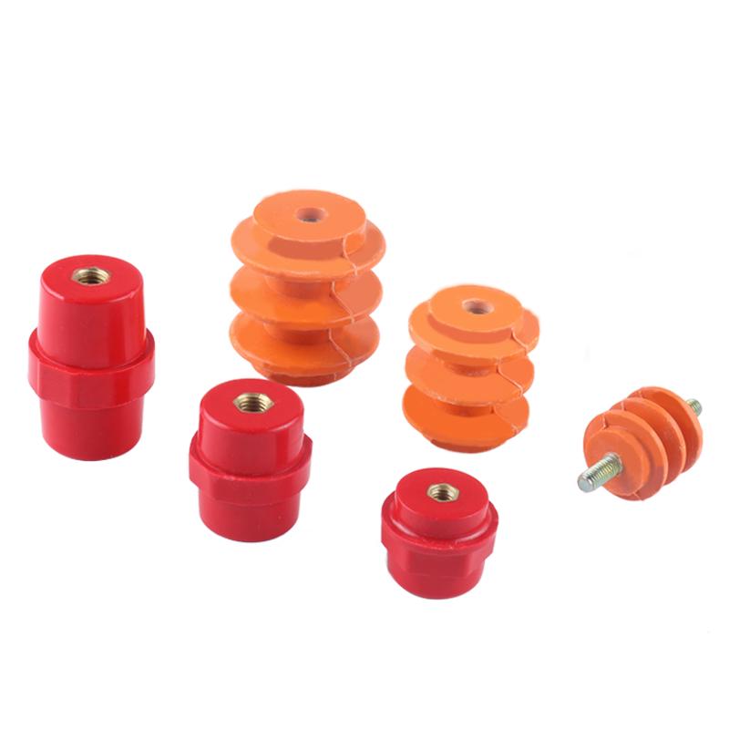 Copper Busbar Insulator M6/M8 Yellow for High/Low Voltage Cabinet, Corrugated Support 20/30 Universal