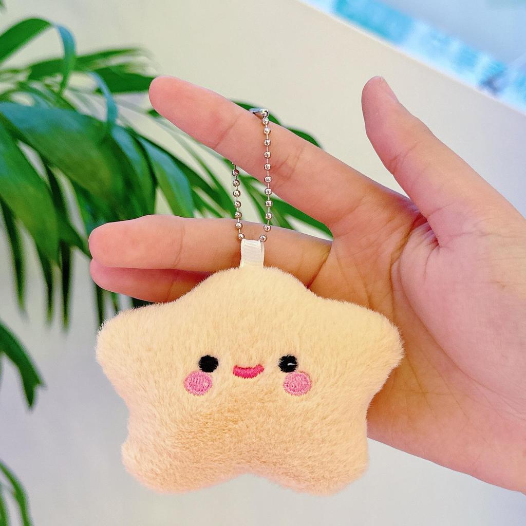 Plush Smiley Star Doll Keychain & Backpack Charm