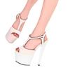 15Cm high heels thin heel waterproof table fish mouth hollow women's shoes, bag heel hate sky high sandals