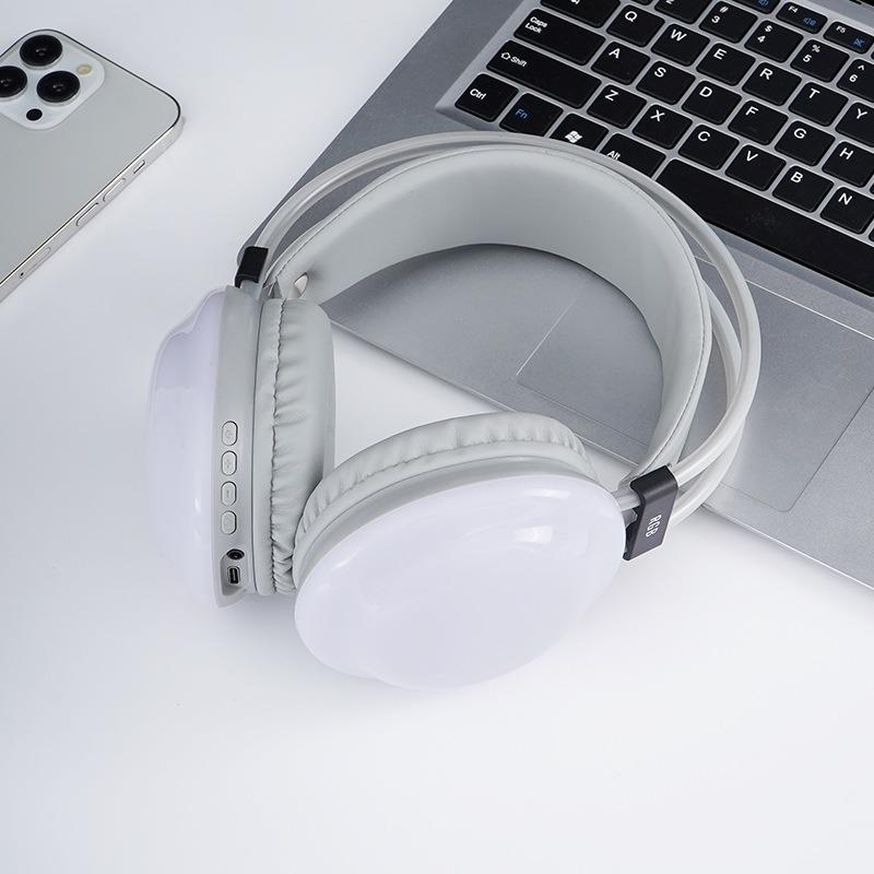 Gaming RGB Colorful Light Bluetooth Headphones HIFI Sound Wireless Earphones Noise Reduction Gamer Sports Headsets With HD Mic