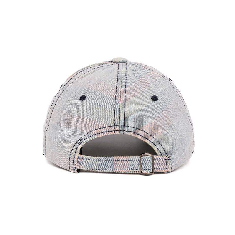 Șapcă de baseball din denim curcubeu cu găuri pentru bărbați și femei, de primăvară-toamnă, pălărie de soare