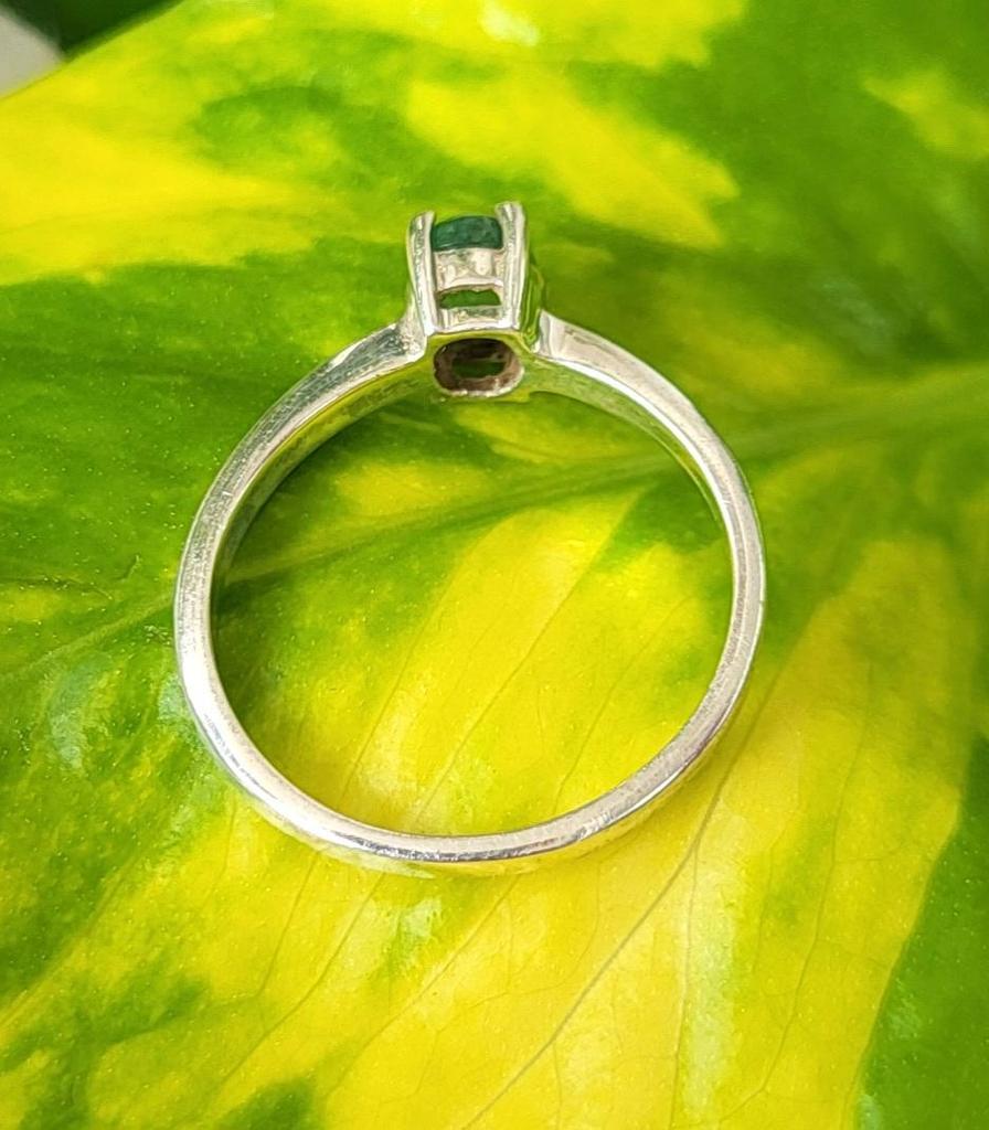 Natural  Paraiba Tourmaline Gemstone 925 Sterling Silver Rare Ring Sz 5.5 US A26