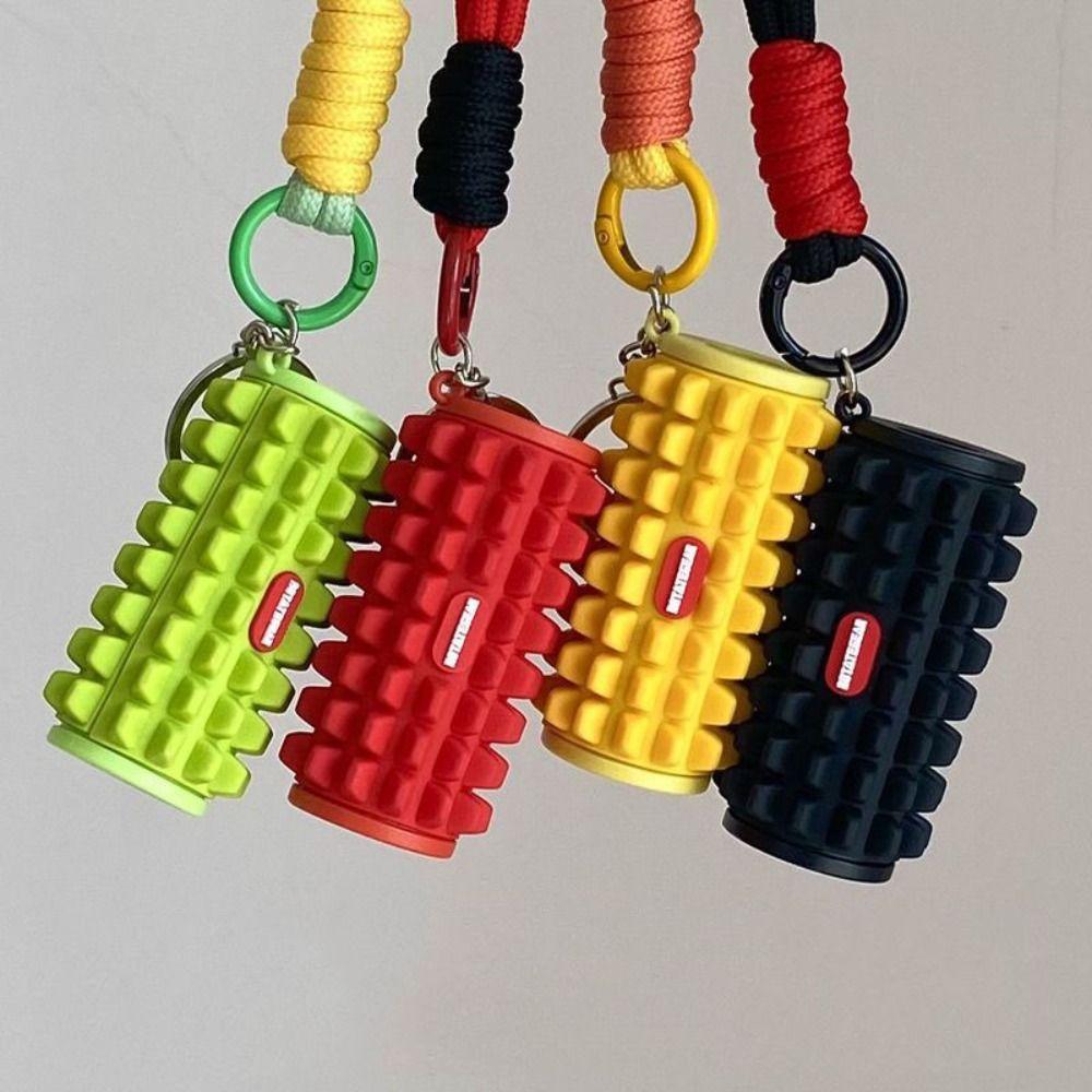 Nylon Rope Mini Fidget Toy Hand-Woven Yoga Keychain 3D Foam Shaft Key Chain  Jewelry Accessories