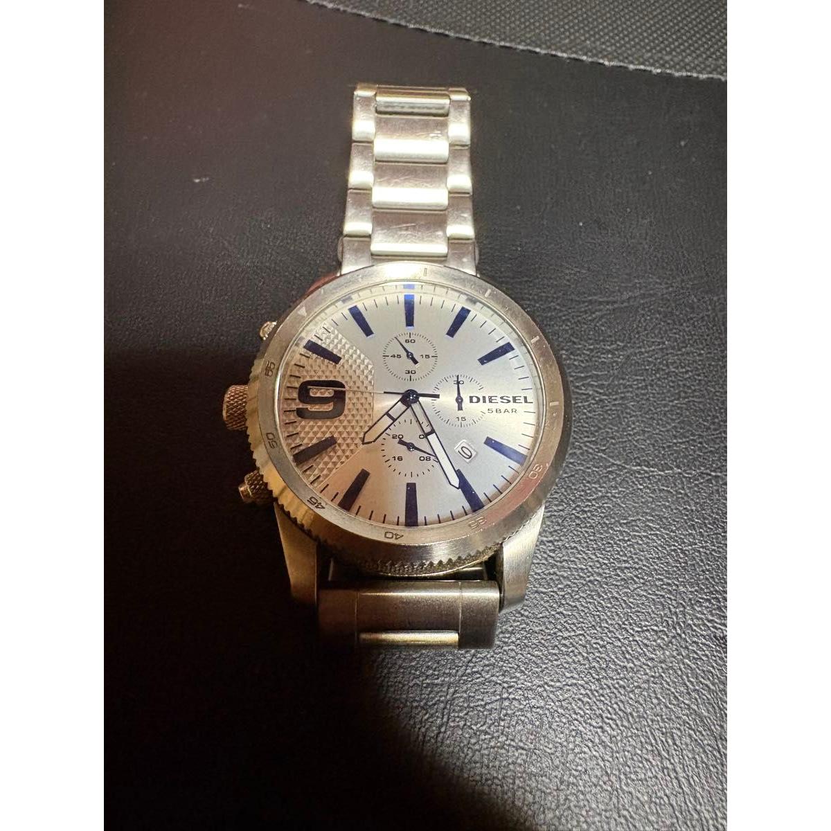 Used DIESEL Diesel Chronograph Watch DZ-4181 Silver