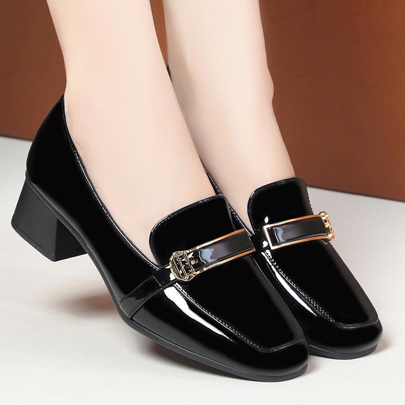 Spring Autumn Classic Pumps Shallow Shoes For Women Crystal High Heels With Heel Loafers Fashion Breathable Single Shoes