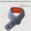 Electric Heating Scarf Rechargeable Heated Shawl Neck Warmer with 3 Adjustable Gears Plush Fabric Neck Heating Wrap