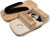 [KYOETSU] Geta (Japanese clogs) - Two-toothed, black thong, paulownia wood base, men's (26.0cm, natural wood)