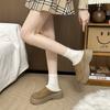 Women's Baotou lightweight and comfortable a footstirrup heightening winter warm cold padded non-slip wear-resistant leisure cotton slippers