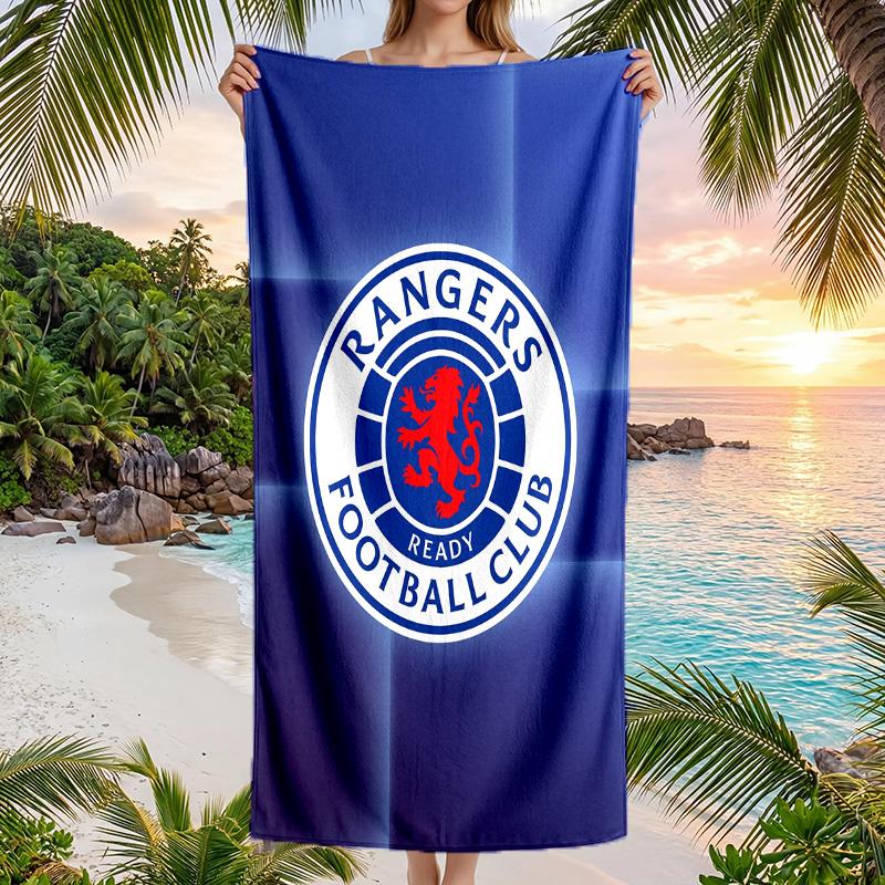 Asciugamano da Spiaggia Rangers FC Stampa Asciugatura Rapida Microfibra Assorbente Portatile da Viaggio Asciugamano da Nuoto