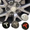 Car Sticker 2025 New Tesla Car  56mm Wheel Hub Center Caps For Tesla Model 3 Model Y Badge Cover Hubcaps for Tesla Model Y X S 2