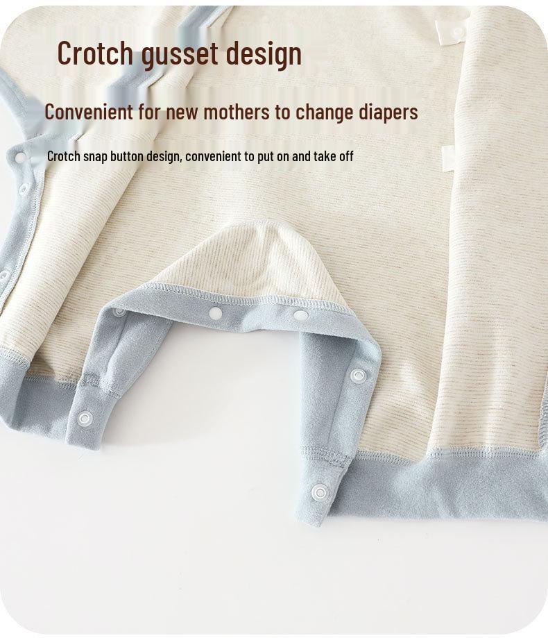 A-Class Warm Baby Onesie: Long-Sleeve, Belly-Protective, Perfect for Spring & Autumn, Ideal for Crawling & Outings