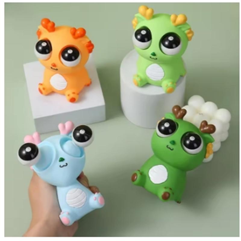 Creative Explosive Eye Dragon Dinosaur Decompression Toy Squeezing Joy Squeezing Staring Eye Funny Release Animal Sensory Toys