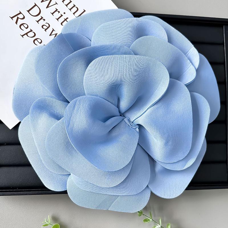 Große Blumenbroschen für Damen Hochzeitskleid Elegante Korsage Reversnadeln Koreanischer Stoff Mode Abzeichen Schmuck Accessoires Geschenke