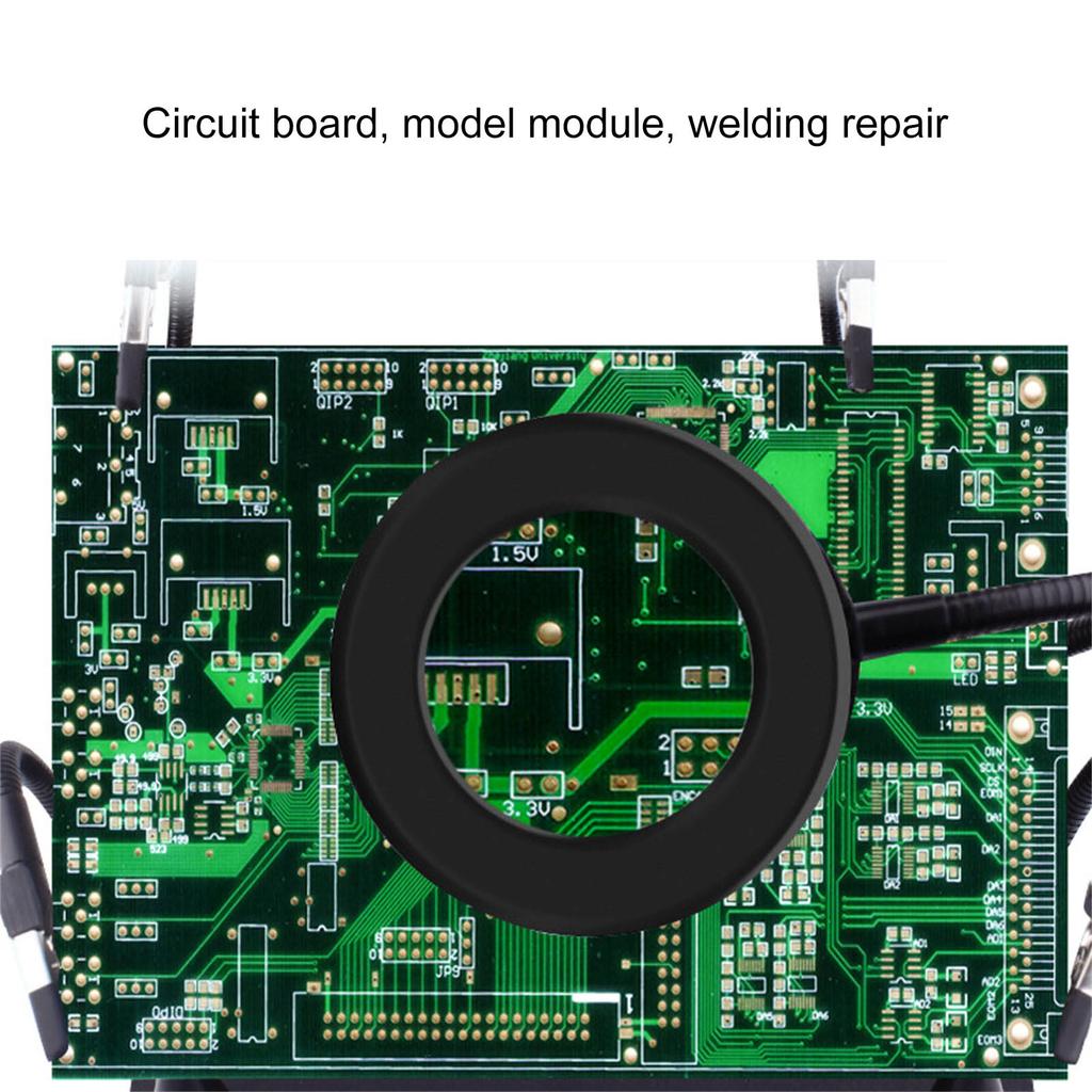 Multifunctional Helping Hands Soldering Station with 6x Magnifying Glass Light Soldering Aid Fixture for Precise Repairs