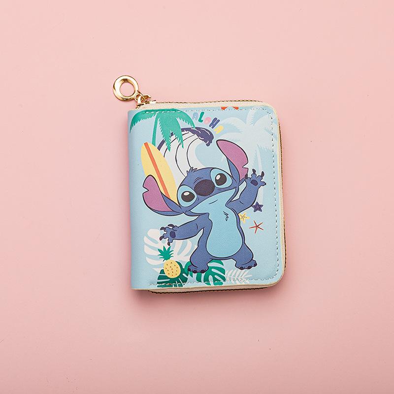 Stylish Stitch Zipper Coin Purse and Card Holder Clutch