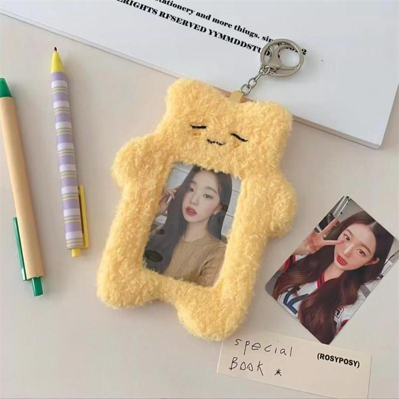 Plush Bunny Card Holder With Cartoon Animal Design For Students And Collectors