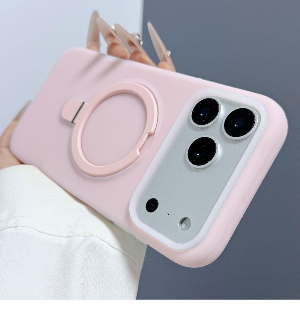 Liquid Jelly iPhone 17 PM Case with Magnetic Stand, Anti-slip Protection, and Full Coverage