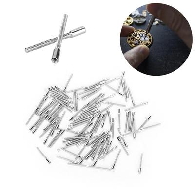 100pcs 0.9mm Diameter Winding Stems Silver Color Steel Material Replacement Part Watch Movement Accessory Watch Maintenance