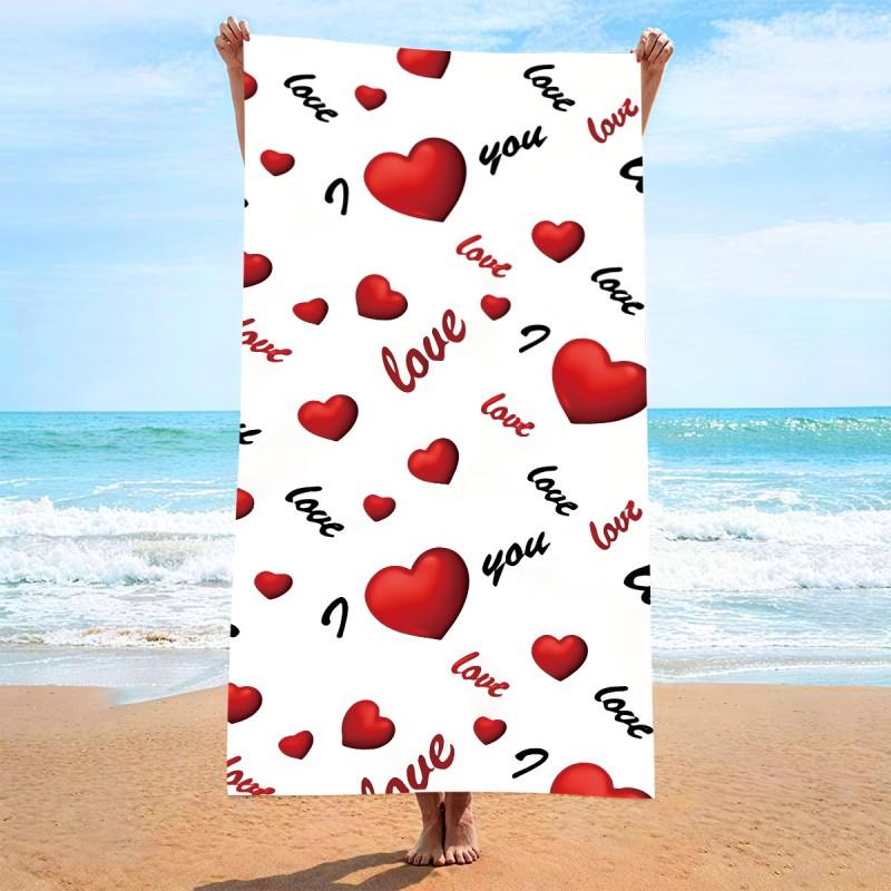 Ultra Soft Microfiber Beach Towel With Quick Dry Antibacterial Ion Print Design Pool Travel Outdoor Use