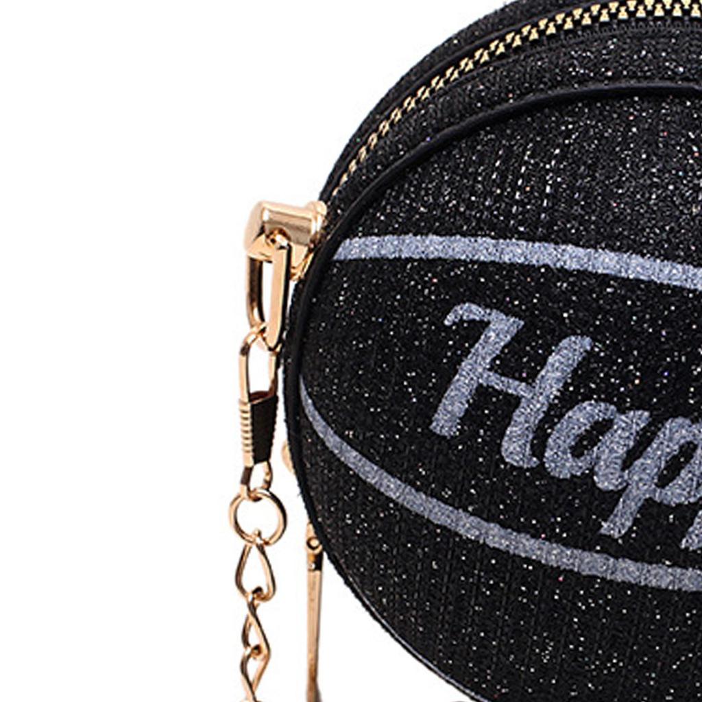 LoveWLC Basketball-Form Umhängetasche Für Mädchen | Niedliche Sport-Geldbörse Aus PU | Mit Reißverschluss