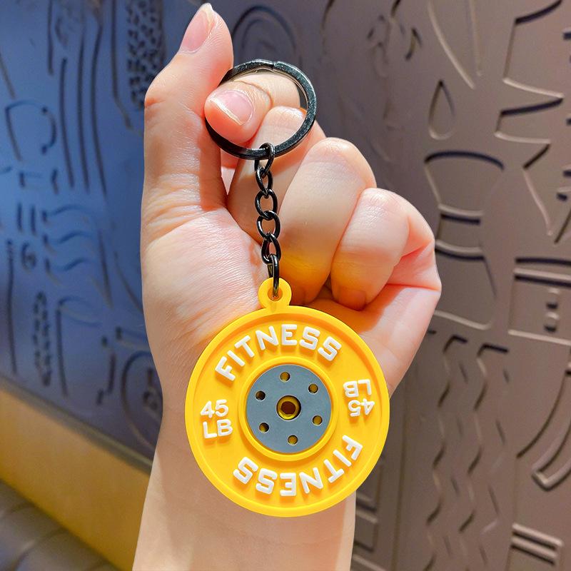 High-Grade Mini Fitness Equipment Keychain Charms & Ornaments