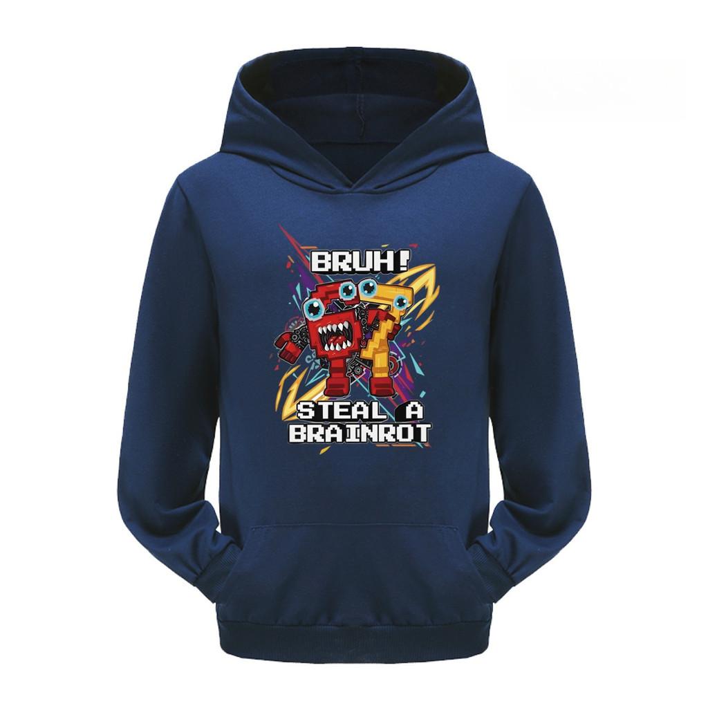 5227 Dětské Chlapecké Dívčí Ukradni Mozkovou Hnilobu 67 Šest Sedm Tištěné Ležérní Mikiny s Dlouhým Rukávem a Kapucí