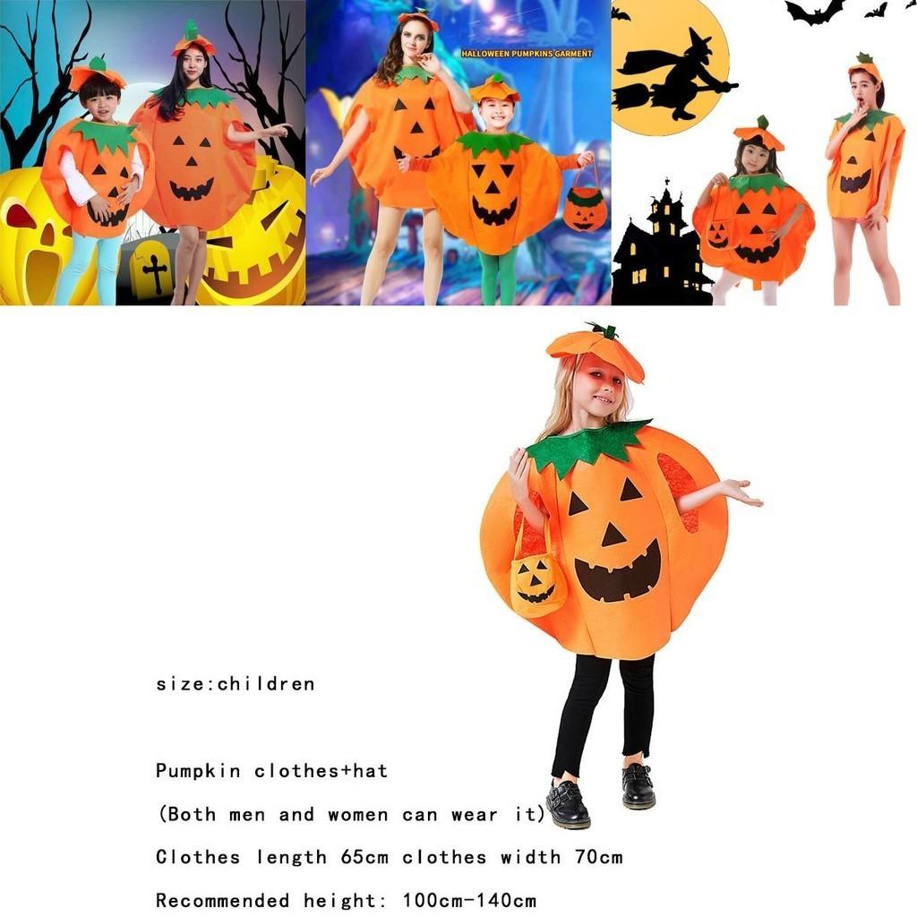 Festive Pumpkin Suit Set For Halloween Party And Cosplay