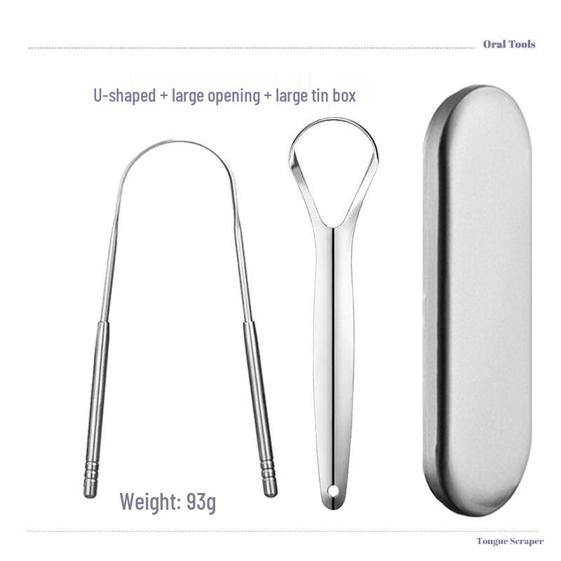 U-Shaped Stainless Steel Tongue Scraper and Coating Cleaner