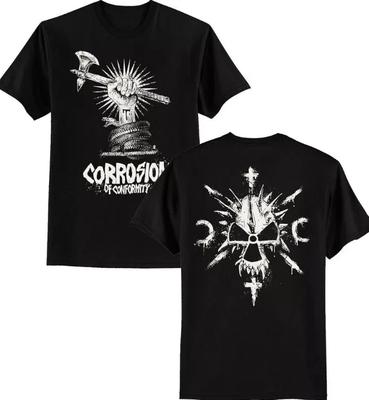 Maglietta Nera Pesante in Cotone Vtg CORROSION OF CONFORMITY