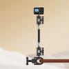 Double 17mm 25mm Ball Head Carbon Fiber Extension Rod Stainless Steel Connectors For Action Camera GPSs Phone Mount
