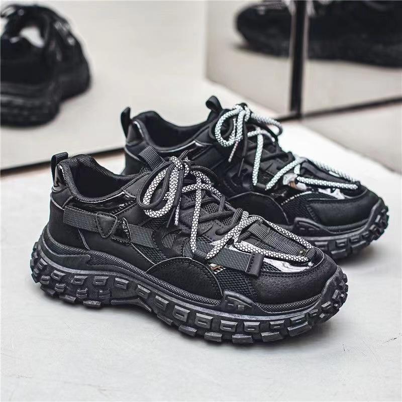 

Дизайн в стиле колор-блок, повседневные кроссовки для бега, обувь на толстой подошве, мужские массивные кроссовки, платформа, трендовая обувь для ходьбы и спорта, Chaussure Homme 44